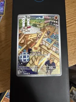 Pokemon Timburr Illustration Rare Holo Sv06 Twilight Masquerade 80 HP 183/167 - Image 1