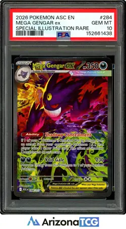Pokemon 2026 Mega Gengar ex 284/217 SIR Ascended Heroes GEM MINT PSA 10 - Image 1