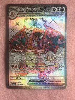 Charizard ex 215/197 Ultra Rare Obsidian Flames Pokemon NM Mint - Image 1