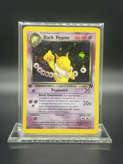 Pokemon Dark Hypno 1st Edition 9/82 – Team Rocket – Holo Rare – Moderate Play - Image 1