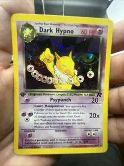 Pokemon Dark Hypno 1st Edition 9/82 – Team Rocket – Holo Rare – Moderate Play - Image 3