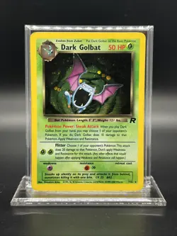 Pokemon Dark Golbat 7/82 – Team Rocket – Holo Rare – Heavy Play - Image 1