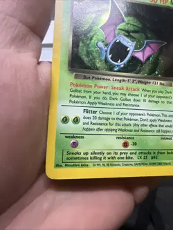 Pokemon Dark Golbat 7/82 – Team Rocket – Holo Rare – Heavy Play - Image 5
