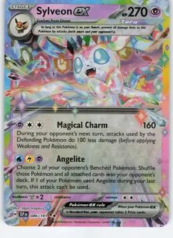 Sylveon ex 086/191 Double Rare Holo SV08: Surging Sparks NM Pokemon - Image 1