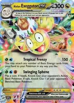Alolan Exeggutor ex - 133/191 - Pokemon Surging Sparks Double Rare NM - Image 1