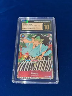 Usopp CGC 10 PRISTINE OP01-004 English Version 1st Anniversary Set One Piece - Image 1