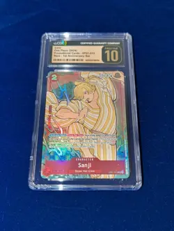 Sanji CGC 10 PRISTINE English Version 1st Anniversary Set OP01-013 One Piece - Image 1