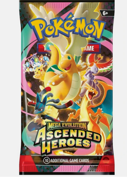 Pokemon TCG Ascended Heroes Mega Evolution Single Booster Pack New Sealed x1 - Image 1