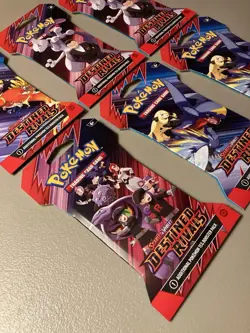 Lot of 6 Pokemon TCG Destined Rivals Booster Packs Sleeved Blister Packs New - Image 2