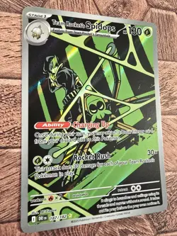 Pokemon TCG: Team Rocket's Spidops Illustration Rare 187/182 - Destined Rivals - Image 2