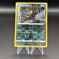 Alolan Rattata 041/078 Reverse Holo Rare Pokemon GO Pokemon TCG Card 2022 - Image 1