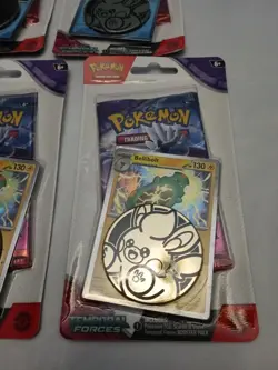 10 Sealed Pokemon TCG SV Temporal Forces Checklane Blister Carvanha & Bellibolt - Image 4