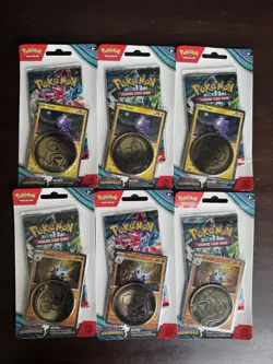 Pokemon TCG Twilight Masquerade Single Pack Blister Set Of 6 (3 Pupitar/3 Toxel) - Image 1