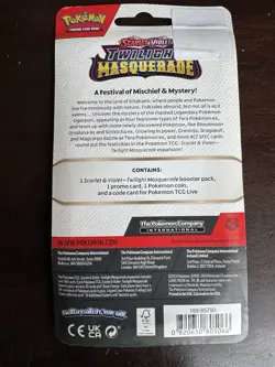 Pokemon TCG Twilight Masquerade Single Pack Blister Set Of 6 (3 Pupitar/3 Toxel) - Image 3