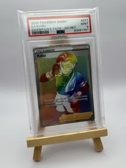 2020 Pokemon Sword Shield Kabu Full Art PSA 9 - Champions Path Secret Rare - Image 3