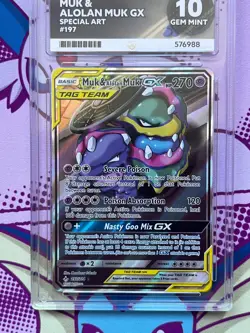 Pokemon TCG - Muk & Alolan Muk GX 197/214 - Unbroken Bonds - Graded - ACE 10 - Image 3