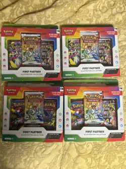 Pokemon TCG First Partner Illustration Collection Series 1 New Sealed (Lot of 4) - Image 1