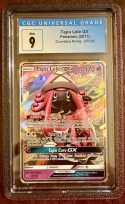 CGC 9 Mint 2018 POKEMON JAPANESE SUN & MOON ULTRA SHINY GX #044 TAPU LELE GX - Image 1
