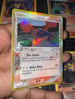 2005 EX - Delta Species Salamence #14 Reverse Holo Rare STAMPED Pokemon Card NM - Image 2