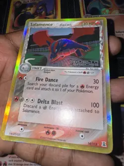 2005 EX - Delta Species Salamence #14 Reverse Holo Rare STAMPED Pokemon Card NM - Image 3