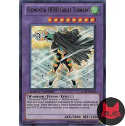 Yugioh Elemental HERO Great Tornado LC02-EN010 Ultra Rare Limited Edition NM - Image 1