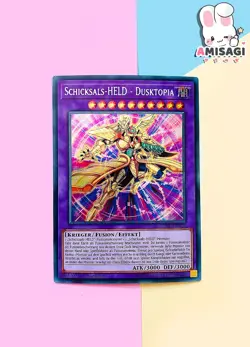 Yu-Gi-Oh! - Karte Schicksals-HELD - Dusktopia BLLR-DE025 TCG Deutsch Secret Rare - Image 1