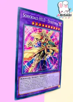 Yu-Gi-Oh! - Karte Schicksals-HELD - Dusktopia BLLR-DE025 TCG Deutsch Secret Rare - Image 2