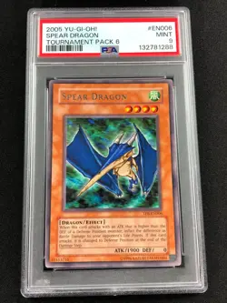 Yugioh 2005 Spear Dragon TP6-EN006 PSA 9 Rare - Image 1