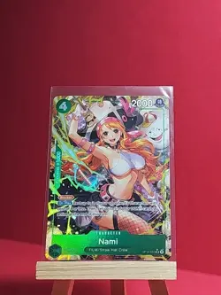 English One Piece Nami Alt Art OP14-031 The Azure Sea's Seven NM - Image 3