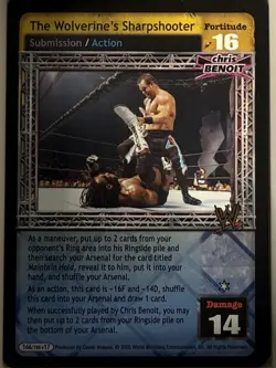 Wolverine’s Sharpshooter Chris Benoit Superstar Card WWF WWE Raw Deal CCG TCG NM - Image 1