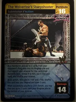 Wolverine’s Sharpshooter Chris Benoit Superstar Card WWF WWE Raw Deal CCG TCG NM - Image 2