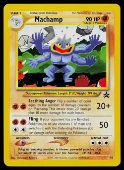 Pokemon Card - Machamp WoTC Black Star Promo 43 - Image 1