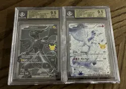 RESHIRAM 113 AND ZEKROM 114 BGS 9.5 POKEMON CELEBRATIONS 2 CARD LOT PSA 10 2021 - Image 1