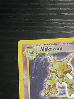 Pokemon TCG Alakazam 001/102 Base Set Holo Vintage Rare Card WOTC 1999 HP - Image 3