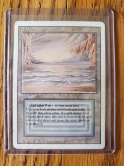 Magic The Gathering UNDERGROUND SEA REVISED (1994) Lightly Played SEE PHOTOS - Image 1