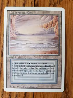 Magic The Gathering UNDERGROUND SEA REVISED (1994) Lightly Played SEE PHOTOS - Image 2