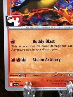 Ethan's Typhlosion 034/182 Prize Pack Series 8 Play Pokemon Stamped Non-Holo NM - Image 4