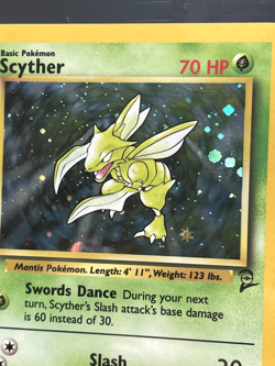 Pokemon '123 Scyther 17/130 Holo Base 2 Rare Vintage WOTC 2000 NM - Image 1