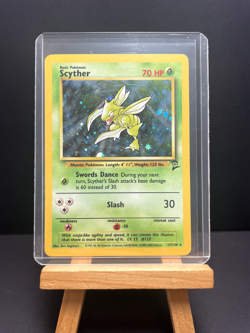Pokemon '123 Scyther 17/130 Holo Base 2 Rare Vintage WOTC 2000 NM - Image 3