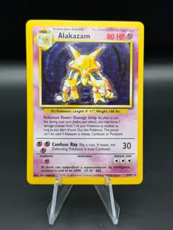 Pokemon 1999 Base Set Alakazam Unlimited Holo Rare #1/102 - HP - Image 1