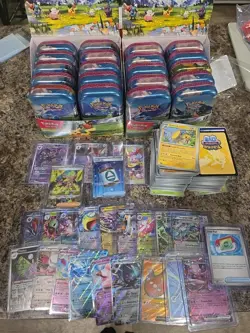 Pokemon Ascended Heroes Mini Tin Display 10 Sealed Booster Tins Open Display - Image 1