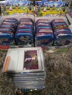Pokemon Ascended Heroes Mini Tin Display 10 Sealed Booster Tins Open Display - Image 4