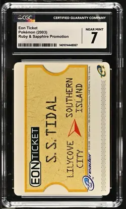 Eon Ticket Promo CGC 7 NM 2003 Pokemon E-Reader Ruby & Sapphire Version - Image 1