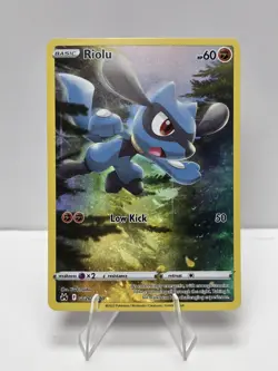 Riolu Pokemon Crown Zenith Galarian Gallery GG26/GG70 Full Art Holo Rare NM - Image 1