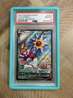 2022 POKEMON SWORD & SHIELD ASTRAL RADIANCE #TG13 FULL ART/STARMIE V PSA 10 - Image 1