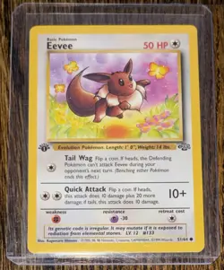 1999 Pokemon Jungle Set 1st Edition EEVEE 51/64 Vintage NM - Image 1
