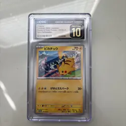CGC 10 PRISTINE Pikachu 197/SV-P Japanese Pokemon Gym Participation Promo - Image 1