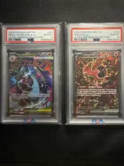 2025 Pokemon UPC Mega Charizard X ex & Oricorio ex PSA 10 graded in sequential - Image 1
