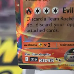 🔥❗Pokemon TCG Team Rockets Moltres EX 31/182 Holo Rare Destined Rivals Stamped - Image 2