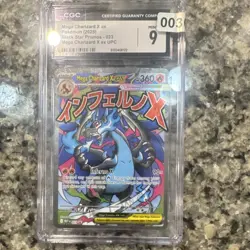 Pokemon TCG Mega Charizard X EX Me: Mega Evolution Promo Holo 023 360 HP CGC 9 - Image 1